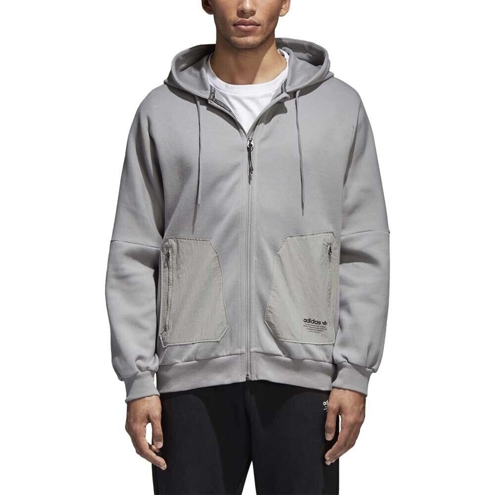 NWT! ADIDAS ORIGINALS NMD TREFOIL ZIP HOODIE CE1619 GRAY MEDIUM